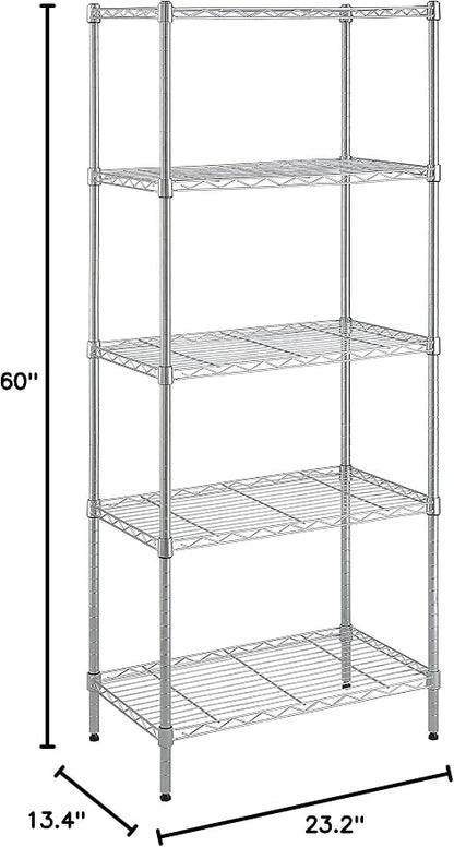 Amazon Basics 5-Shelf Adjustable, Storage Shelving Unit, Steel Organizer Wire - Image 10