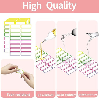 STARLIBOO Removable Labels, Removable Colored Labels Stickers, 1x3 Inch - Image 3