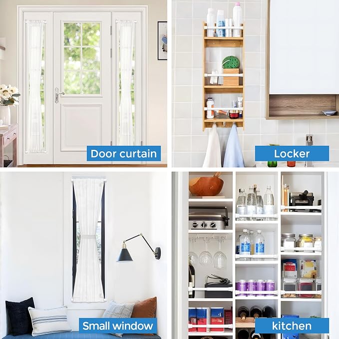 AIZESI Spring Tension Curtain Rods Short Tension Rod - Image 2