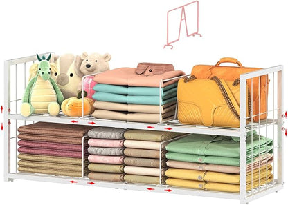 Hongtamoya Stackable Closet Storage Shelf by Hongtamoya