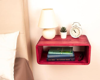 Floating Nightstand Wooden, Bedside Table, Nightstand Shelf, Wall Mounted - Image 2