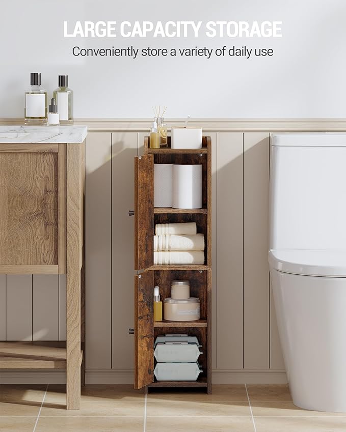 Hzuaneri Bathroom Storage Cabinet, Small Corner Floor Cabinet - Image 4
