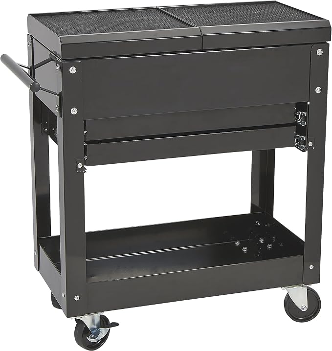 Ironton 28in. 2-Drawer Tool Cart, 350-Lb. Capacity, Heavy-Duty Rolling Service - Image 9