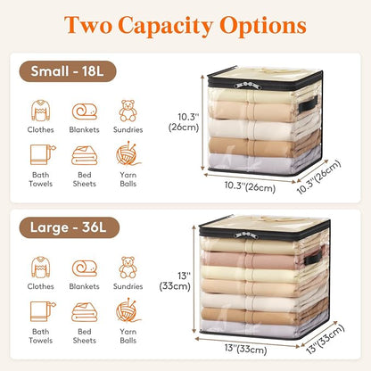 Lifewit 4 Pack Clear Clothes Storage Bags, Sweater Storage - Image 2