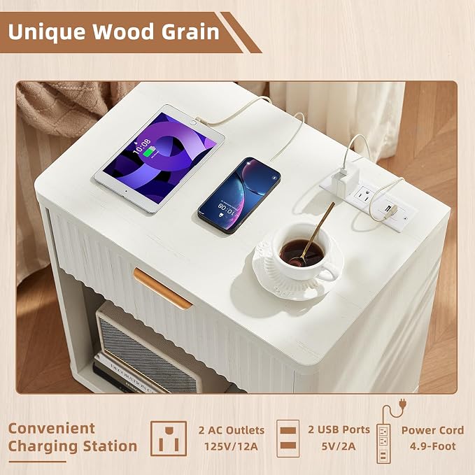 LEYAOYAO Fluted Nightstand - Image 6