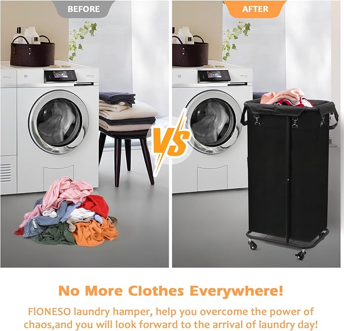 Longzhuo 47.55 Gal Rolling Laundry Basket - Image 5