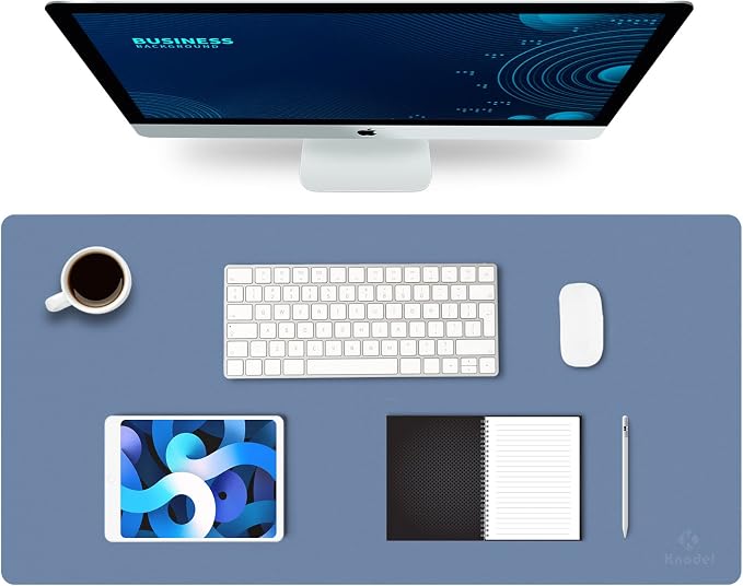 K KNODEL Large Office Leather Desk Mat, Mouse and Keyboard Pad, Computer and by K+KNODEL