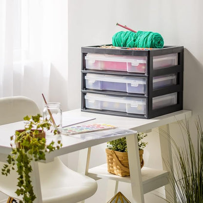 IRIS USA Fits 12" x 12" Paper, 3-Tier Desk Top Storage Unit - Image 8