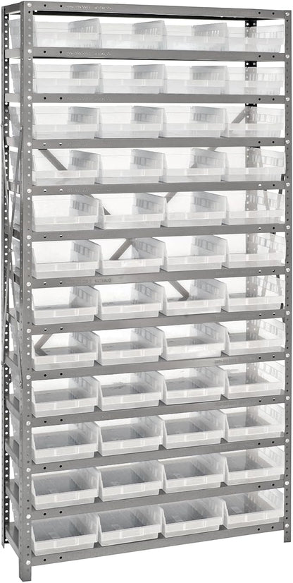 Quantum Storage Systems 1875-108CL Clear-View Sloped Shelving Unit by QuantumStorageSystems