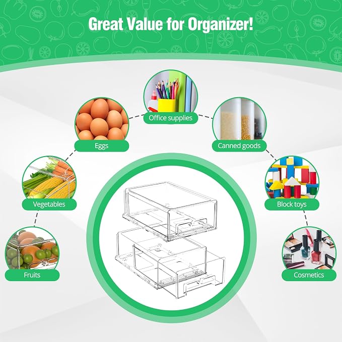 2 Pack Refrigerator Drawers - Image 6