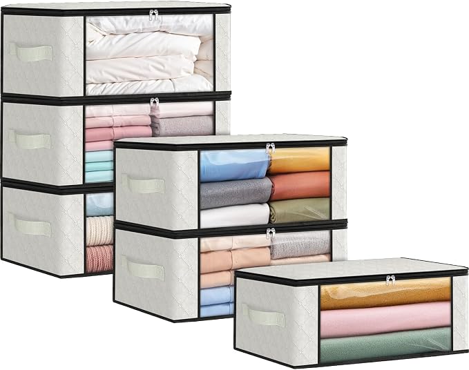 Fab totes 35L Closet Organizers and Storage, Foldable Under Bed Storage by Fabtotes