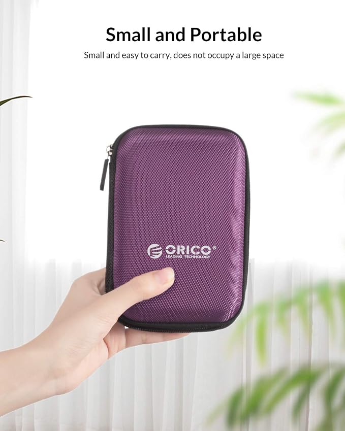 ORICO Hard Drive Case 2.5 inch External Drive Storage Carrying Bag Waterproof - Image 6