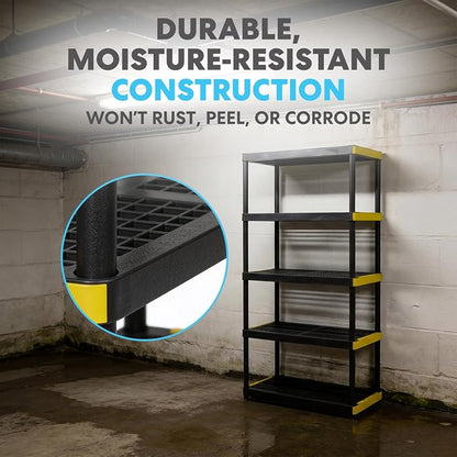 Simpli-Magic 5-Tier Heavy Duty Plastic Storage Shelving Unit, Garage & Outdoor - Image 5