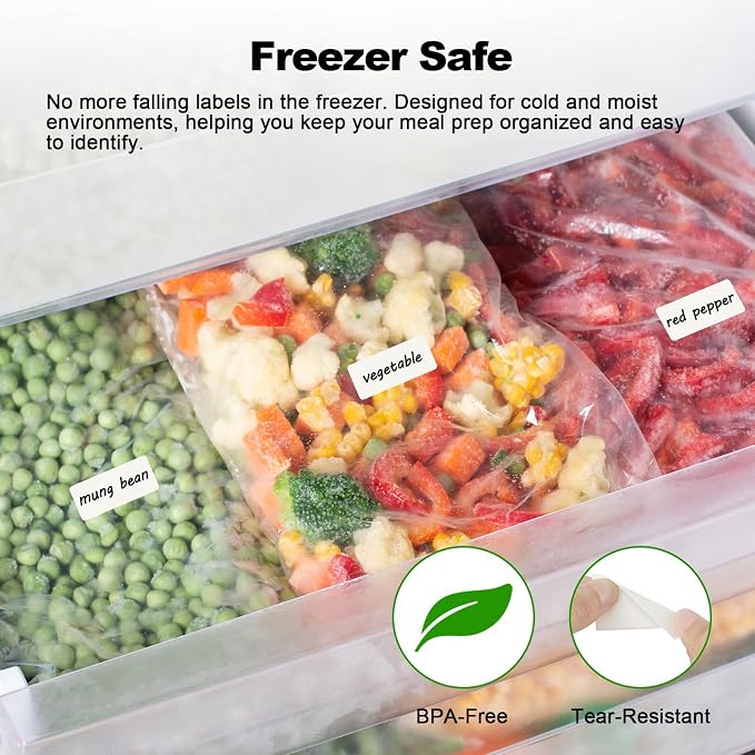 MaxGear 1000 Removable Freezer Labels 1x2 Inch | Waterproof Oil Resistant - Image 5