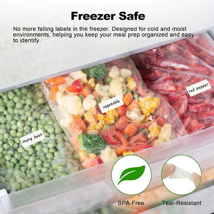 MaxGear 1000 Removable Freezer Labels 1x2 Inch | Waterproof Oil Resistant - Image 5