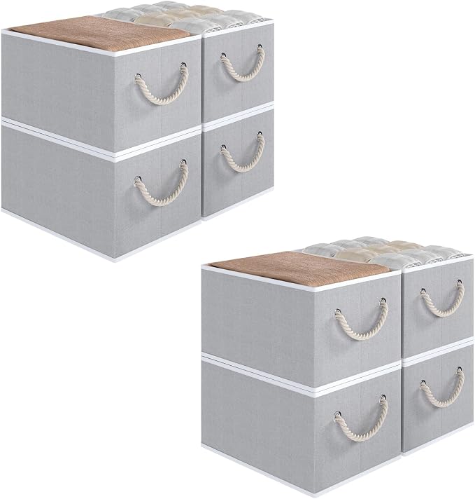 Closet Storage Bins, Linen Closet Organizers and Storage Basket by Coyacool