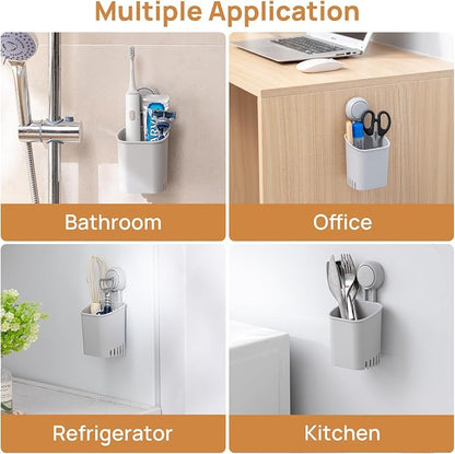 LEVERLOC Powerful Suction Cup Toothbrush Holder, Drill-Free Wall Shower Holder - Image 6