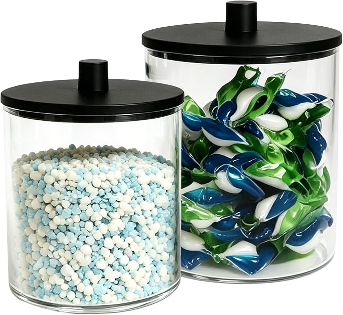 Amolliar Laundry Pods Storage Container, 2 Pack Large Detergent Container by Amolliar