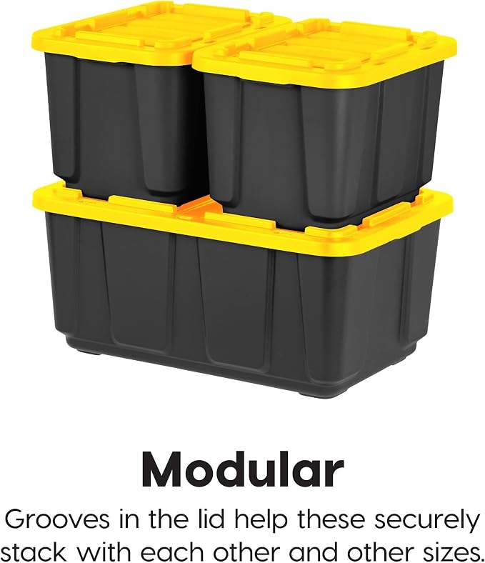 IRIS USA 27 Gallon Heavy Duty Truck Bed Toolbox Storage Tote Bins - Image 5