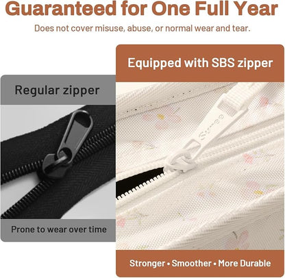 SUNEE Zippered Binder Bag with Handle, 2-Inch 3-Ring O-Ring, 500-Sheet Capacity - Image 5