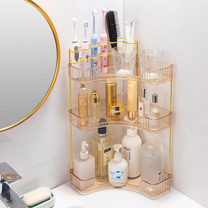 Upgraded 3-Tier Corner Bathroom Countertop Organizer – Spacious Storage - Image 2