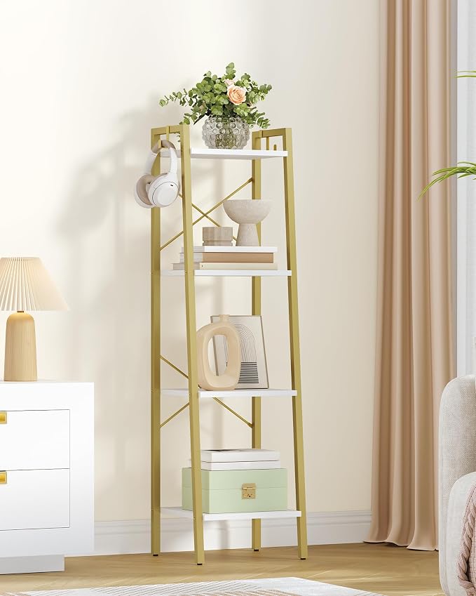 Hzuaneri Ladder Shelf, Freestanding Corner Storage Shelf | Bookcase - Image 7