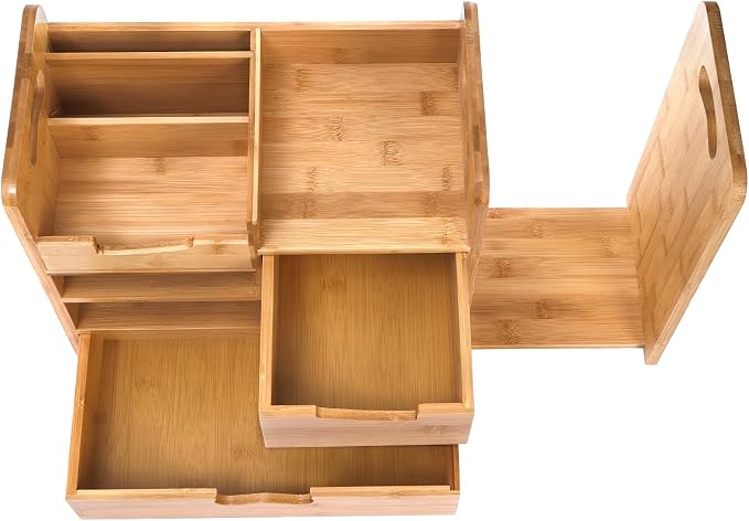 ZOOFOX Bamboo Desk Organizer - Image 3