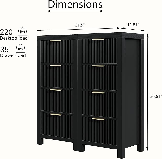 Modern Solid Wood Chest of Drawers, Dresser Organizer - Image 2