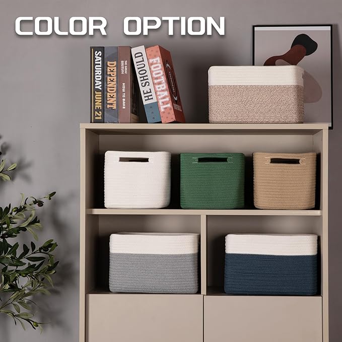 4 Pack Storage Baskets for Organizing, Woven Baskets for Shelves - Image 5