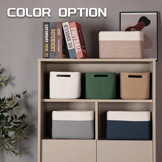 4 Pack Storage Baskets for Organizing, Woven Baskets for Shelves - Image 5