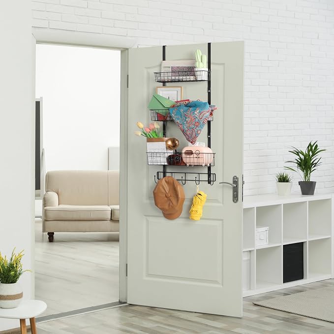 ETELI Over the Door Pantry Organizer 3 Tier Hanging Basket Back Door Storage - Image 7