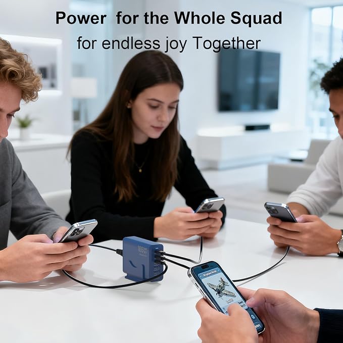 165W GaN USB C Charging Station, 6 Port Desktop Charger - Image 7