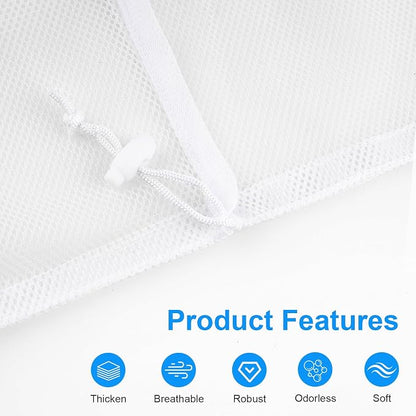 2 Pack Large Mesh Laundry Bags, Machine Washable Laundry Bag - Image 3