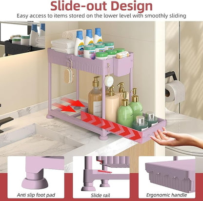 Sevenblue 4-Pack 2-Tier Under Sink Organizer - Image 3