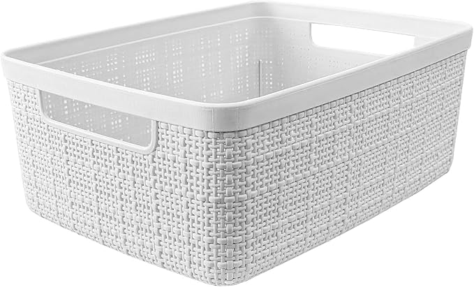 Curver Set of 8 Small 4.5L Jute Decorative Plastic Organization and Storage - Image 3