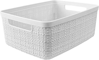 Curver Set of 8 Small 4.5L Jute Decorative Plastic Organization and Storage - Image 3