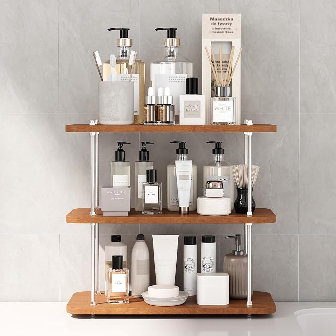 Bathroom Counter Organizer, Spices Organizer, Kitchen Countertop Organizers by UJQSUN