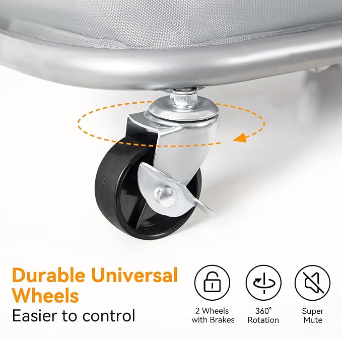 WOWLIVE 100L Rolling Laundry Hamper - Image 7