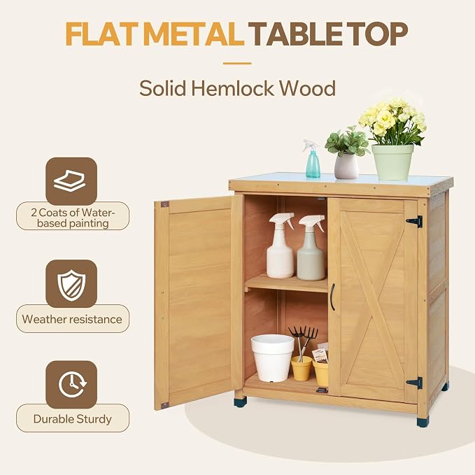 31" Weatherproof Small Storage Cabinet, Storage Cabinets - Image 6