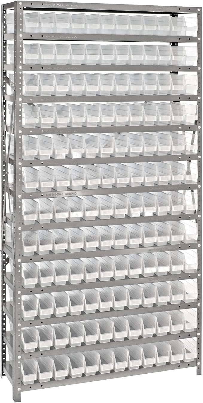 Quantum Storage Systems 1275-100CL Clear-View Sloped Shelving Unit by QuantumStorageSystems