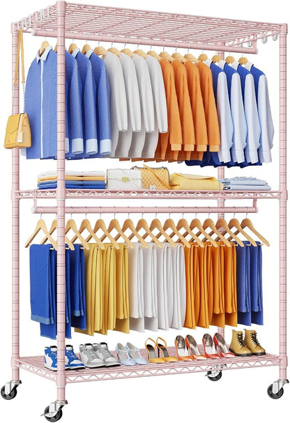 P8 Heavy Duty Clothes Rack（With Extended Width Design） Rolling Clothing Racks by UlifHome