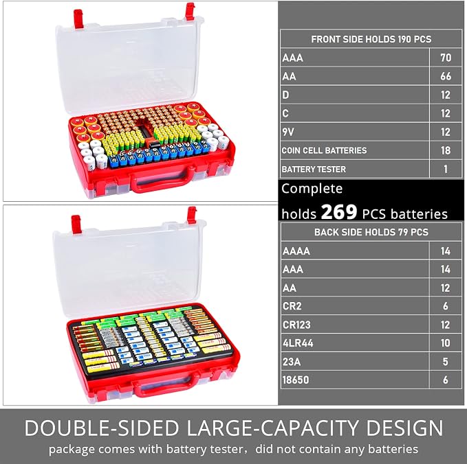 Battery Organizer Storage Holder Box Case - Image 3