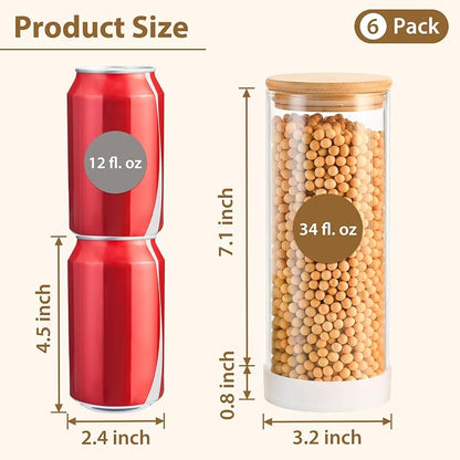 TBWIND 34oz Round Glass Storage Containers - Image 2