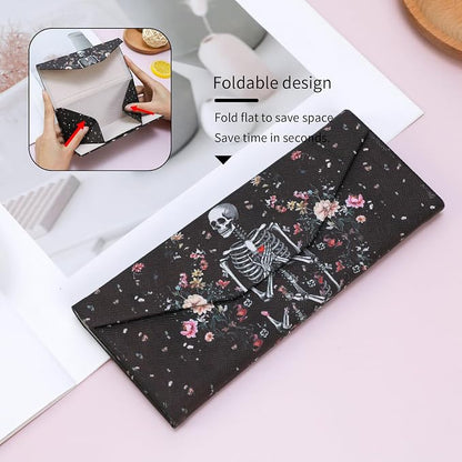 Foldable Glasses Case, Magnetic PU Leahter Sunglasses Case, Cute Hard Shell - Image 3