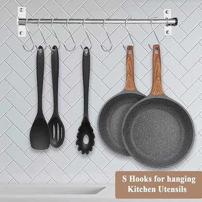ESFUN 30 Pack 3.7 inch Metal S Hooks Steel S Hooks Plants Hanging Hangers - Image 3