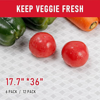 Cooyes 12 Pack Large Refrigerator Liners 17.7" x 36", Absorbent Strong Grip - Image 3