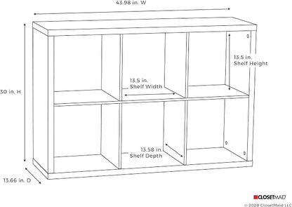 ClosetMaid 6 Cube Storage Shelf Organizer Bookshelf - Image 3