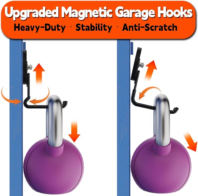 ULIBERMAGNET New Updated Gaint Magnetic Hooks, 2 Pack Heavy Duty Large Magnetic - Image 3