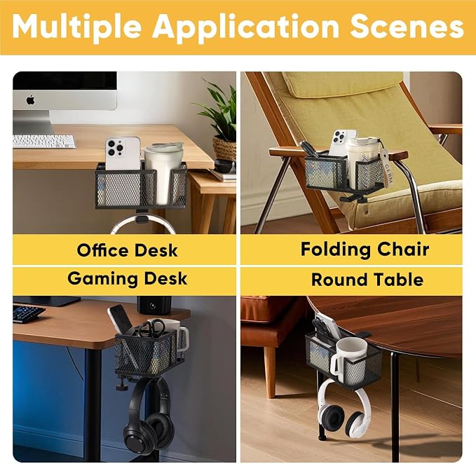 4 in 1 Metal Clip On Cup Holder Attachment - Image 6
