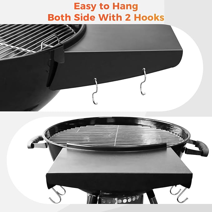 Upgraded Grill Table Shelf for Kettle Grills 22 Inch, Side Table Shelf Replaces - Image 6